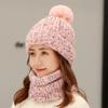 Hat lady winter fleece thickened cycling windproof warm ear protection knitted hat scarf wool cover hat tide