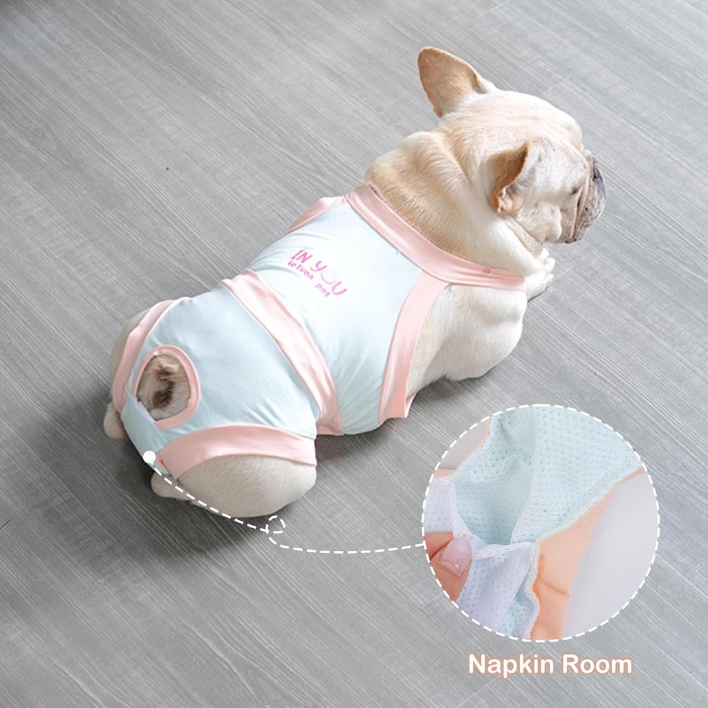 PUMYPOREITY Dog Diapers, Escape Proof Dog Diapers, French Bulldog Diapers, Dog Period Diapers Female, Male Dog Diapers Reusable, Washable Doggie