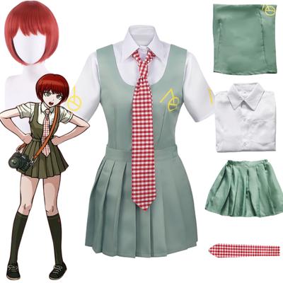 Anime Danganronpa Koizumi Mahiru Cosplay japoński marynarz jednolita peruka z koszulą kamizelka spódnica krawat boże narodzenie karnawałowe kostiumy imprezowe