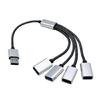 4 In 1 USB2.0 Splitter Cable for Charging USB Male To 4 USB2.0 Female Extender Cable Data Charging Split Adapter