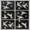 LS23023 2Pcs ?Rainbow Hummingbird Window Static Cling Decals Bird Protection Anti Collision Glass Stickers