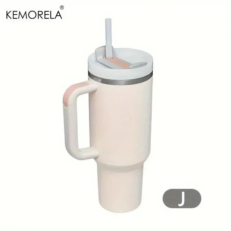 40oz 304 Steel Insulated Water Bottle Thermal Coffee Car Mug Cold Mugs Vacuum Flask With Handle Straw For Sport