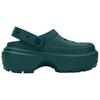 Crocs Lightweight Slip-On Clogs Women Footwear Dark-Green 209347-302