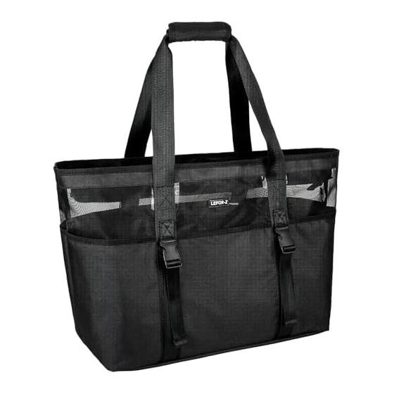 

[LEFOR Z] Pool Bag, Adult Beach Bag, Mesh Bag, 45L, Large Capacity, Durable, Waterproof, Lightweight, Freestanding, For Travel, Spa, Gym, Hot Spring,