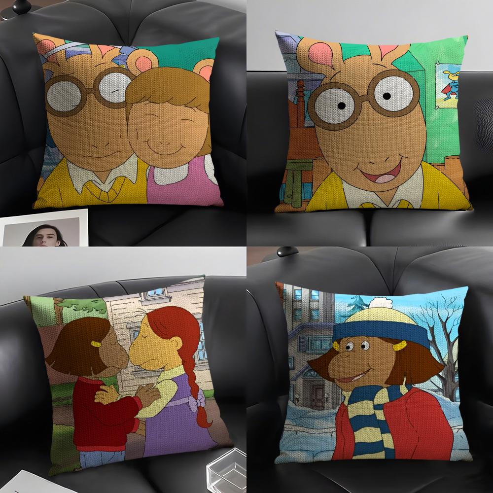 Arthur Pillow Case Linen Cushion Covers For Decorative Sofa Home Pillows Case Car Chair Pillows Cases