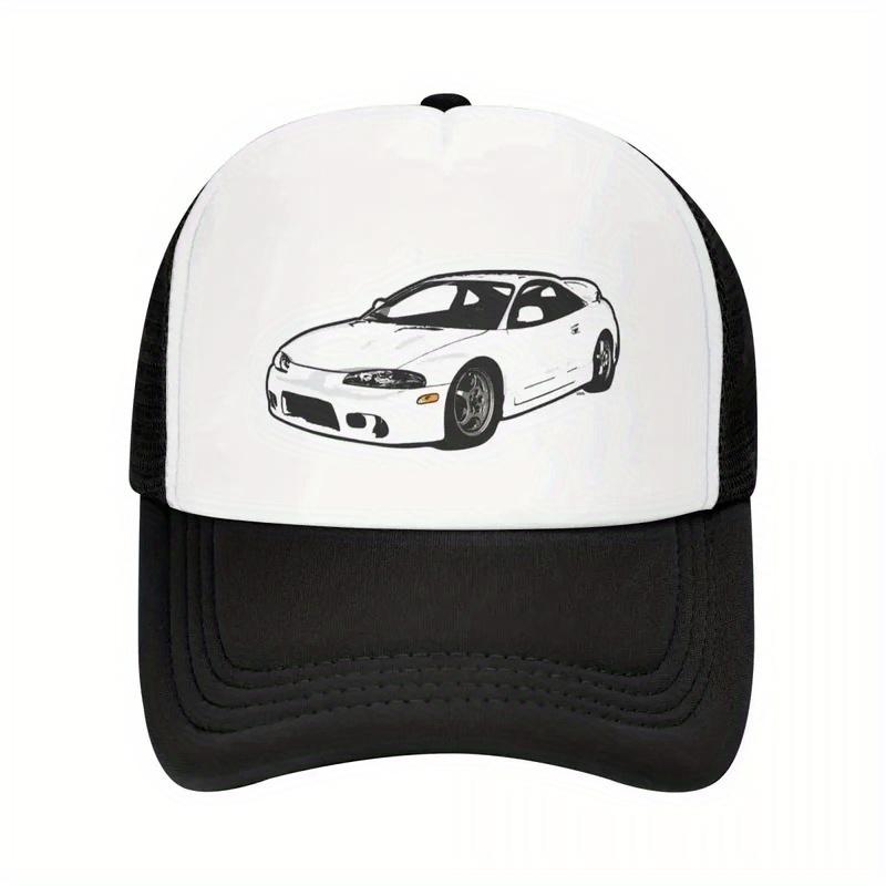 Sport Car Trucker Hat Breathable Mesh Back Baseball Cap Outdoor Casual Headwear for Enthusiasts