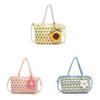Blue Large Knitted Fabric Crossbody Bag With Certificate Pocket For Casual Outings