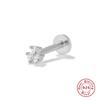 S925 Sterling Silver New Version Puncture Internal Thread Flat Head Body Auricle Puncture Earbone Stud Earring Stud Earring