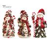 Christmas Gift for Friends Snowman Figurine, Resin Tabletop Decoration with Hat Scarf Pine Handcrafted Snowmen Branches, Holiday Winter Decor