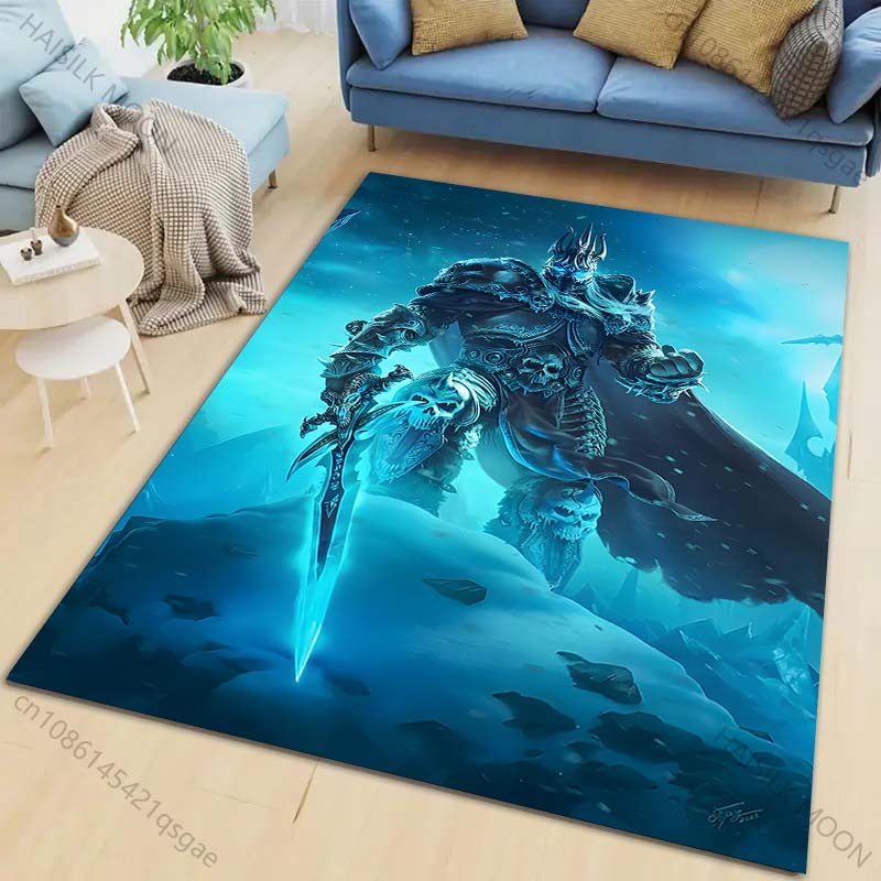 

Frost warrior with sword standing Carpet for Living Room Bedroom Bedside Floor Mat Cloakroom Child Play Mat Area Rug Large Size 40x60cm