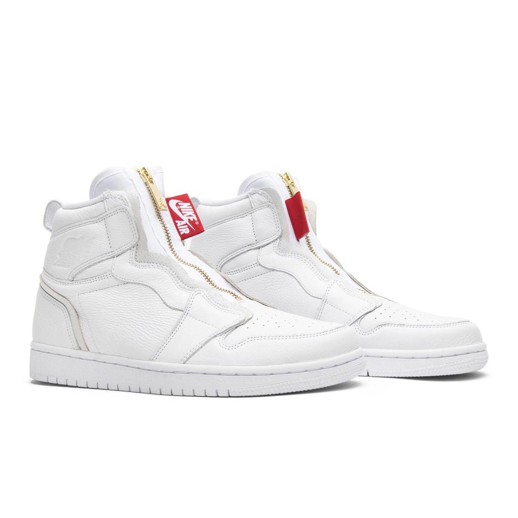 Womens Air Jordan 1 Retro High Zip 'White' (women's sizes) White / University Red Vintage Basketball Shoes AQ3742 116