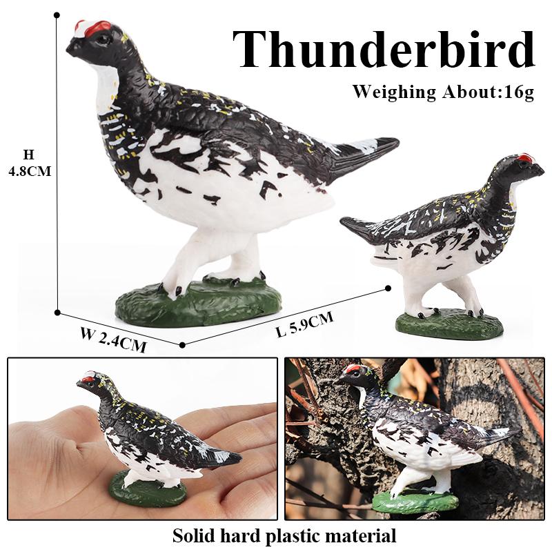 Oenux Forest Bird Animals Wild Ostrich Magpie Owl Crow Flamingos Figurines Action Figure PVC Garden Decoration Miniature Kid Toy