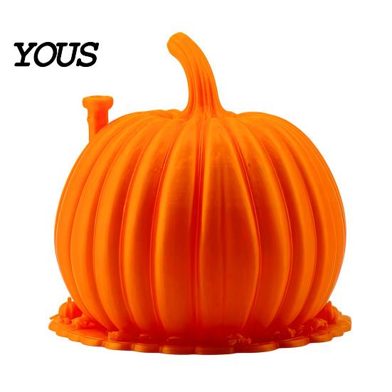 Holiday Atmosphere Tabletop Display 3D Printed Pumpkin House Ornament for Halloween, Miniature Fairy Tale Cabin Creative Halloween Party
