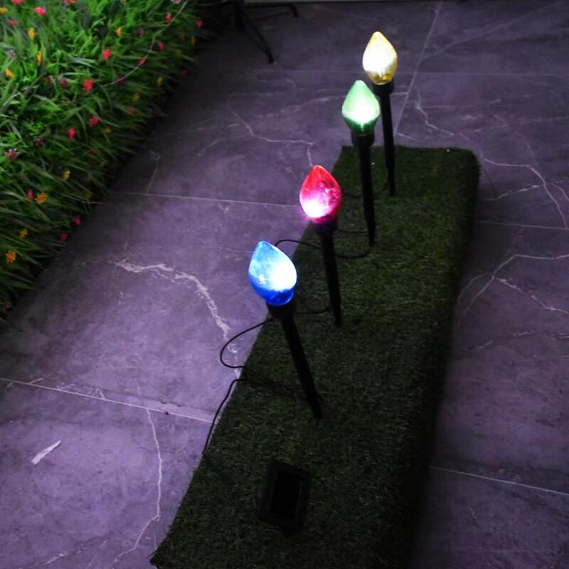Pailide 4-in-1 Solar LED White Christmas Lawn Lights