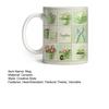 Ceramic Gardening Mug with 3D Relief Pastoral Design Heat-Resistant Coffee Tea Cup Nature-Inspired Drinkware
