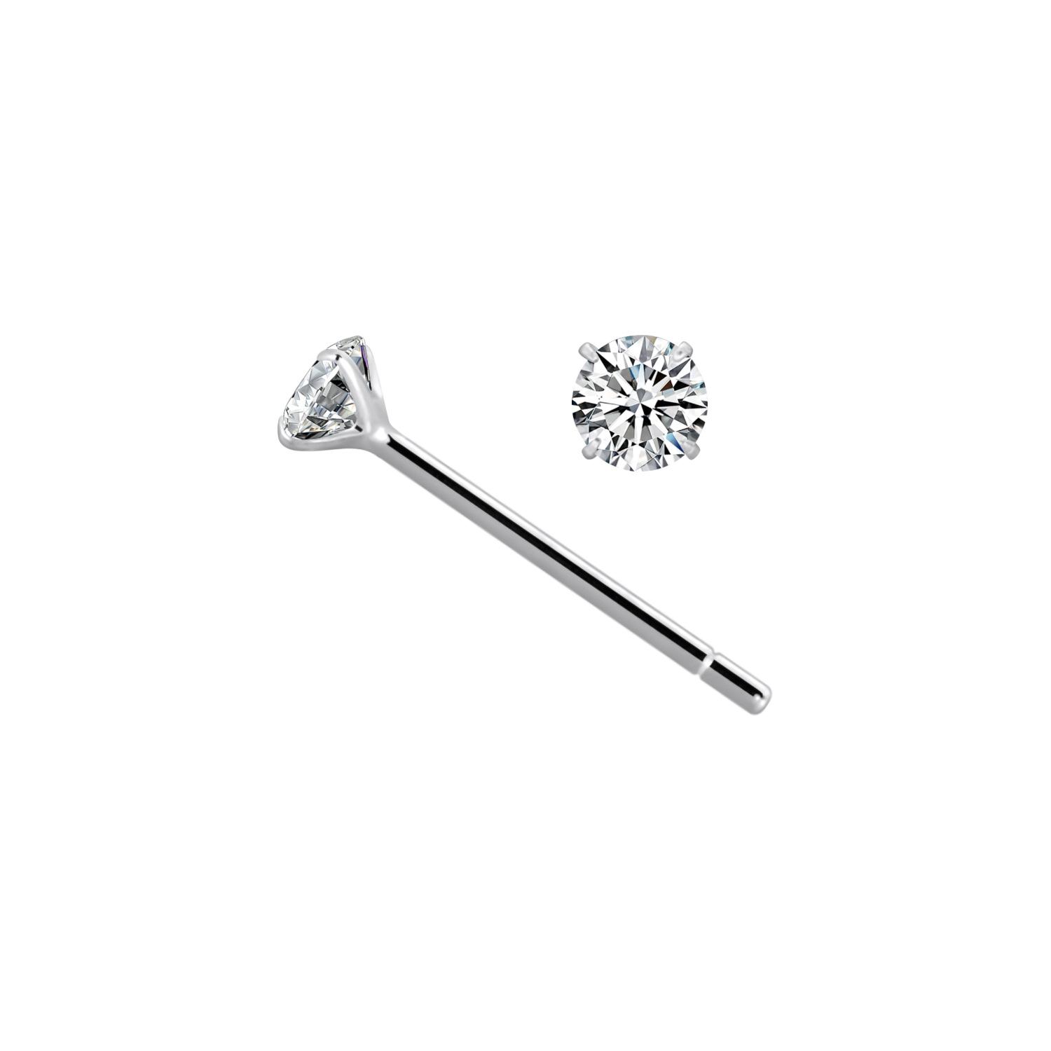 Fashionable Minimalist Four-claw Zircon Stud Earrings for Women, Korean Style, Simple Diamond-studded Mini Earrings for Ear Care