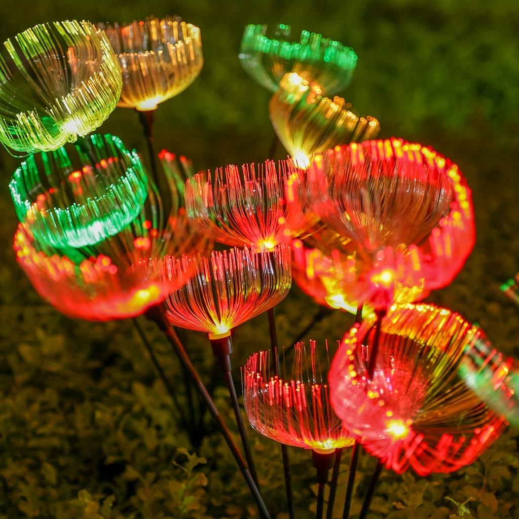 2PCS Solar-Powered LED Jellyfish Garden Lights Waterproof Outdoor Landscape Lawn Patio Lighting Switch-Controlled