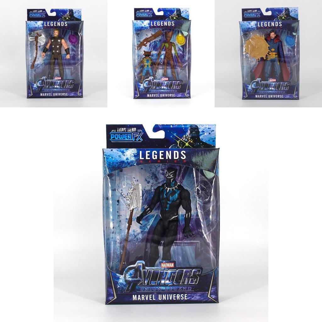 Nuevos Vengadores Guerra del Infinito 16cm Muñeco Figuras de Acción Led Capitán Regalo para Niños Juguetes Calidad Premium