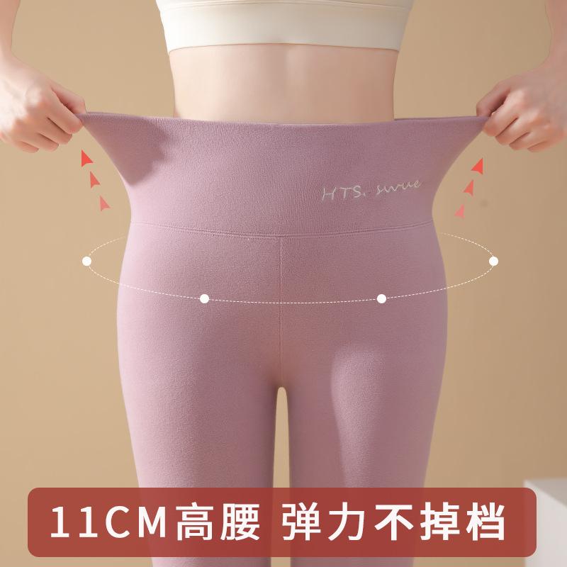 German velvet thermal pants women wear autumn and winter 2025 new velvet thickened cotton pants long johns lamb velvet leggings