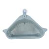 2Pcs Triangular Shape Kitchen Sink Corner Draining Rack Sponge Storage Rack Organizer Blue