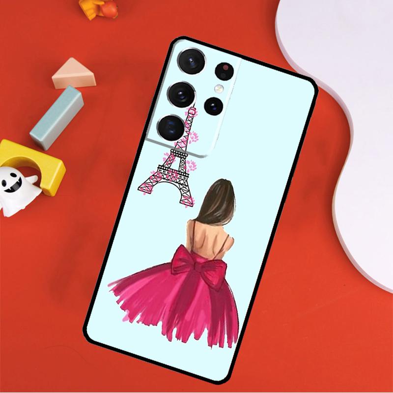 City Fashion Girl Phone Case For Samsung Galaxy S25 Ultra S9 S10 S20 S21 FE S22 S23 S24 Plus S24 Ultra Cover