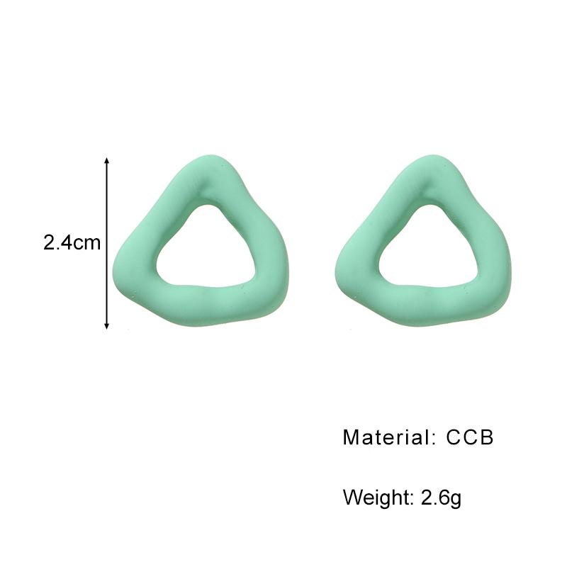 2024 Proste i kreatywne kolczyki akrylowe w kolorze cukierkowym w kształcie trójkąta Kobieca osobowość Geometryczne przesadzone kolczyki dla dziewczynek
