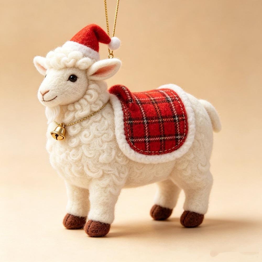 Cartoon Christmas Tree Ornament Hanging Pendant Holiday Decor Durable Sheep Ornament Home