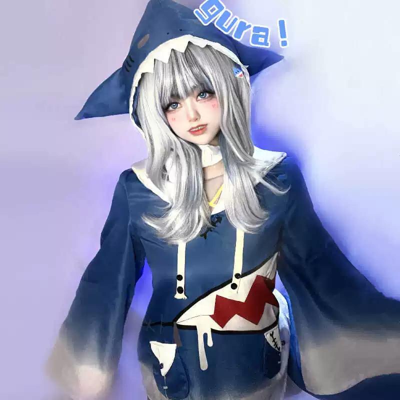 Gawr Gura Cosplay Costume, Shark Outfit Women Marine Animal Cosplay Stage Performance Clothes