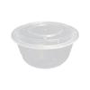 JINMEIHEWANG 3500ml Disposable Round Food Containers with High Lids, 90 Sets