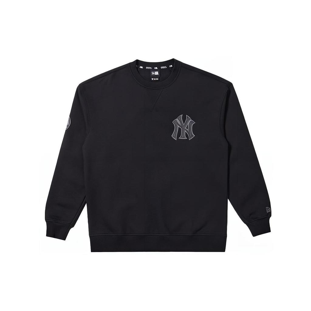New Era MLB Series New York Yankees Letter Logo Printed Long Sleeve Crewneck American Sweatshirt Unisex sweatshirt Black 12866599