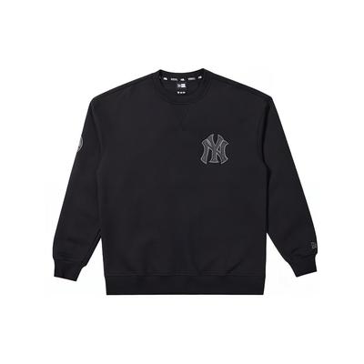 New Era MLB Series New York Yankees Letter Logo Printed Long Sleeve Crewneck American Sweatshirt Unisex Sweatshirt Black 12866599
