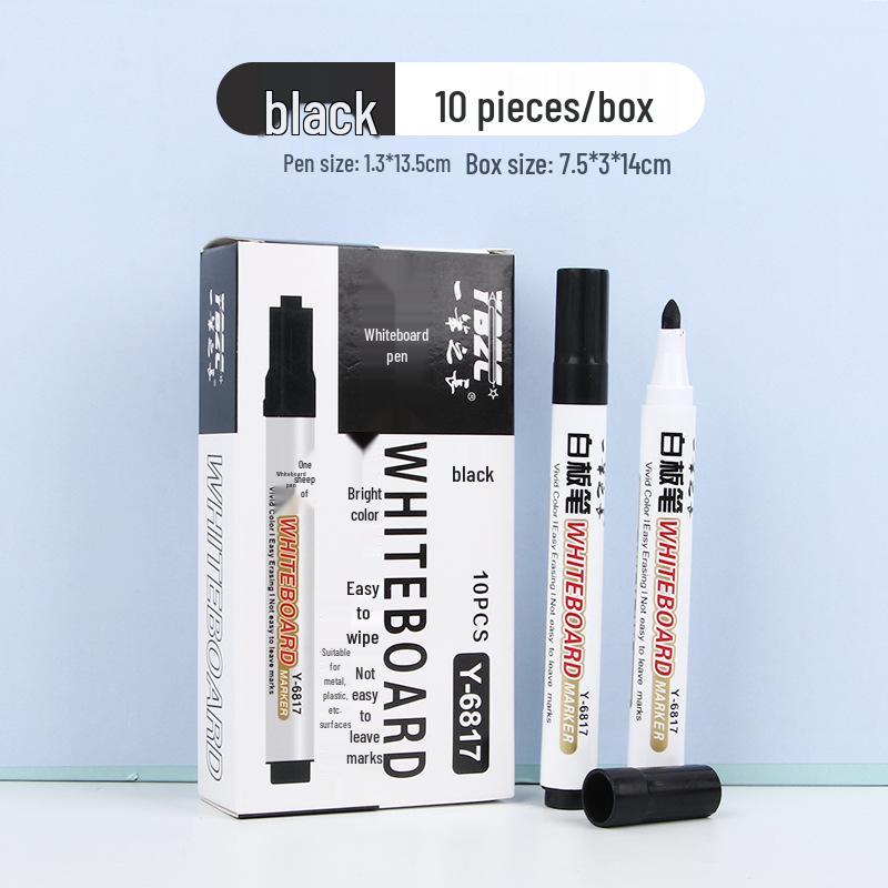 Erasable Water-based Whiteboard Markers - Black, Red, Blue - Easy To Erase, Large Tip for Office/Meeting Use