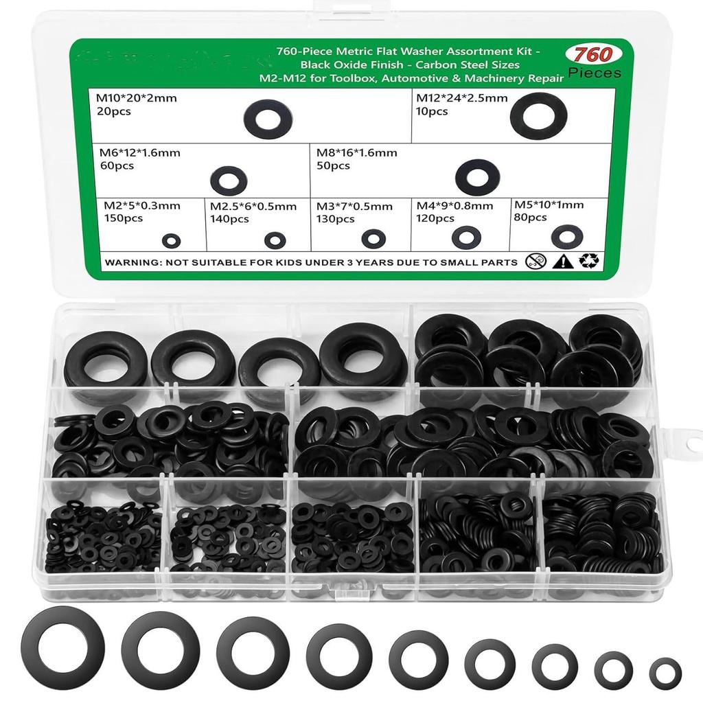 Cross Washer Set - 1050 Flat, 230 Metal, 580 Spring - Boxed