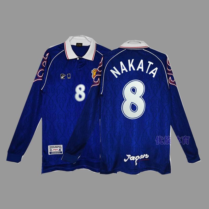 Vintage Futbol Forması Uzun Kollu Klasik Milli Takım Gömleği Beckham Zidane C Ronaldo Retro Futbol Üstü