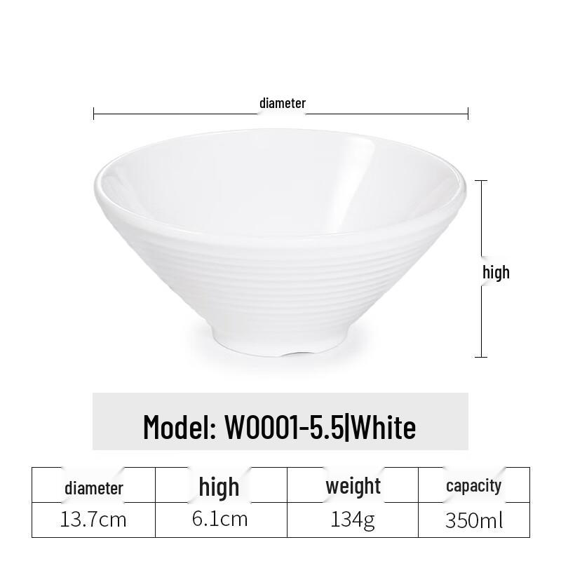 Commercial Grade A5 Melamine Noodle Bowl