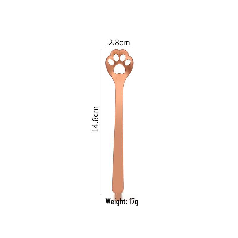 304 Stainless Steel Cat & Dog Paw Coffee Stirring Spoon - Creative Cartoon Gift Spoon