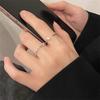 Minimalist Pearl Cross Opening Ring Light Luxury Index Finger Ring 2025 Niche Design Ring Tide