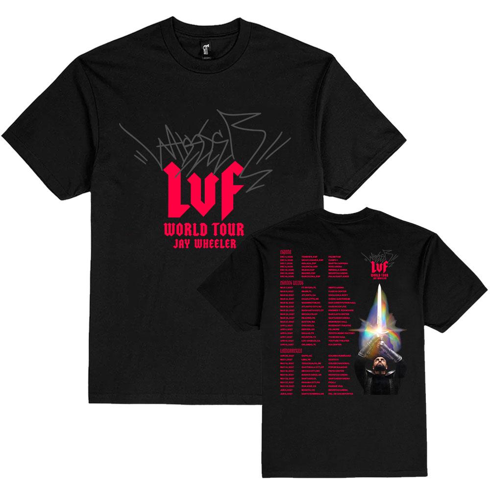 Jay Wheeler La Voz Favorita World Tour 2027 T-shirt Unisex Streetwear Short Sleeve Cotton Soft Tshirts Design Graphic Print Tee