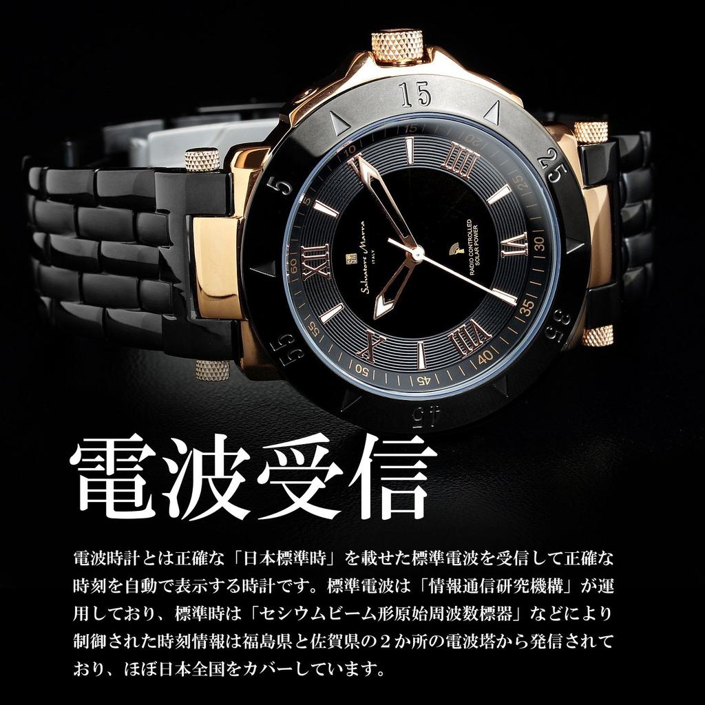 Salvatore Marra Royal Blue Stainless Steel Men's Solar-Powered Radio-Controlled Watch, SM18112SS-PGBL