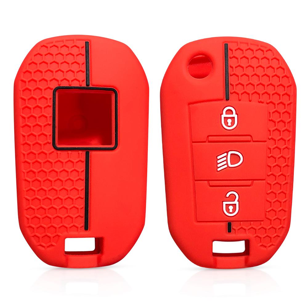 Silicone Flip Folding Key Fob Cover For Peugeot 208 2008 301 308 3008 Rcz 508 408 2008 307 Case For Citroen C3 C4 Berlingo