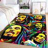 Vibrant Rasta Music Fusion Carpet Living Room and Bedroom Mats Doormat Dormitory Decoration Bathroom Mat Protective Pad