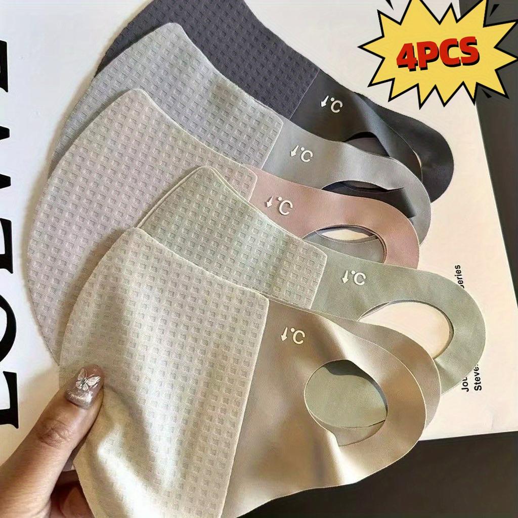 Breathable Summer Face Masks Honeycomb Design Elastic Fabric with Sunshade Lightweight & Skin-Friendly Texture Comfortable Fit Face Mask Accessories