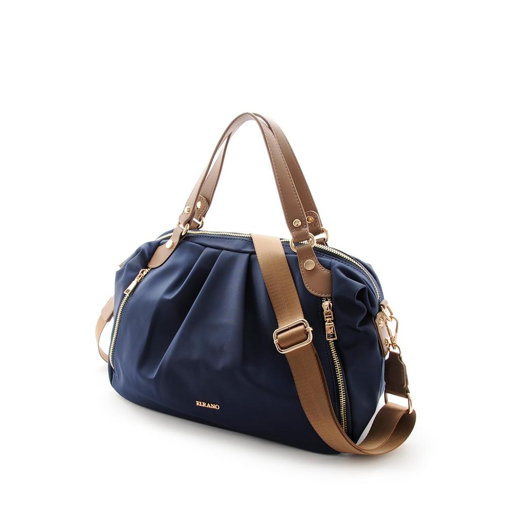 FIRANO Damen Wasserabweisende Leichte Nylon-Handtasche mit Seitenreißverschluss von ARNO LABEL, A402708, Marine