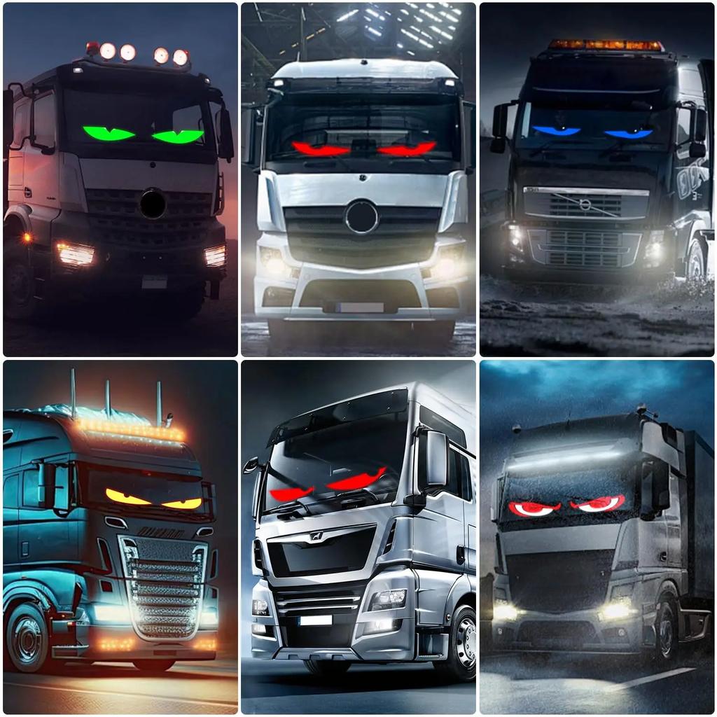 Dynamic Big Devil Eyes Light for Cars Programmable Flexible Window Screen LED Display for Car Animated Car Eye Matrix Pan