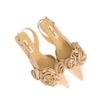 Internet Celebrity Pointed French Flower Bag Head Sandals Fairy Shoes Socialite Single Shoes