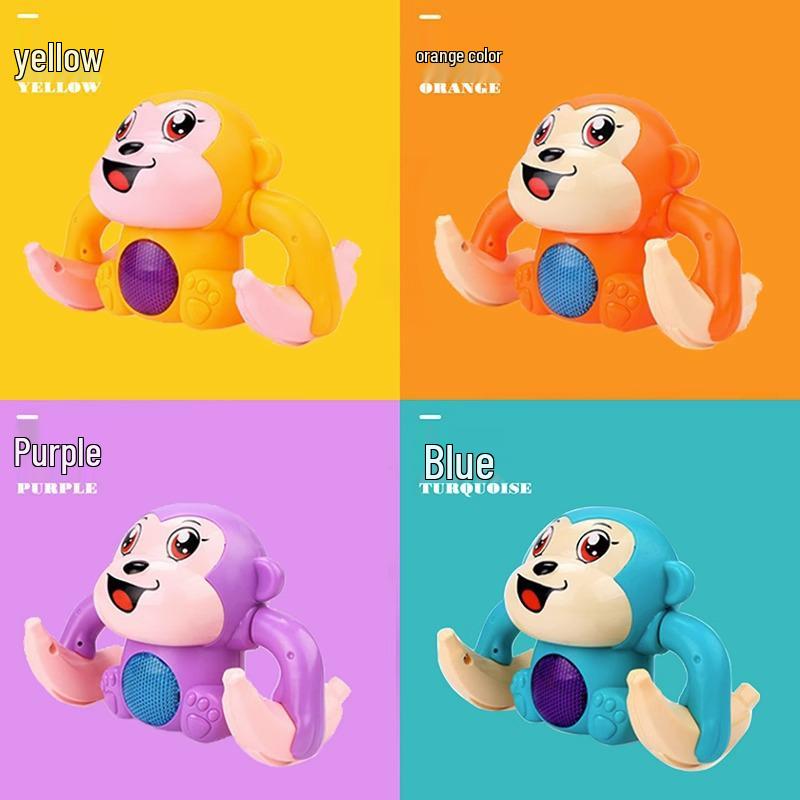 Electric Rolling Monkey Toy with Lights & Music for Early Childhood Education