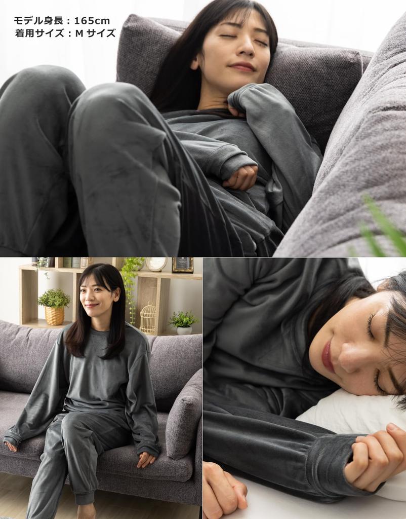 Duerfusa Women's and Men's Winter Loungewear Set, Top and Bottoms, Unisex Sweatshirt with Double-Sided Brushed Velvet, Warm Loungewear, Ash Gray/L