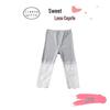 Girls' Summer Lace Trim Capri Pants - Stylish and Versatile Thin Layer