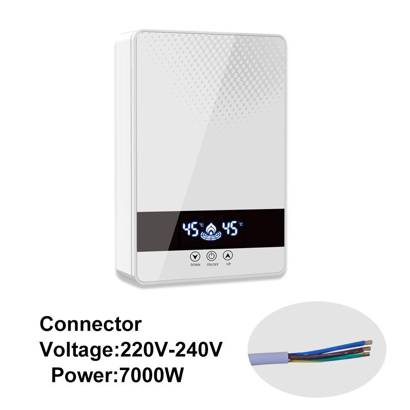 Instant Electric Tankless Water Heater Shower Bathroom Bath Water Heater 220-240V 7000W Temperature Automatica Household Hotel 220V-240V