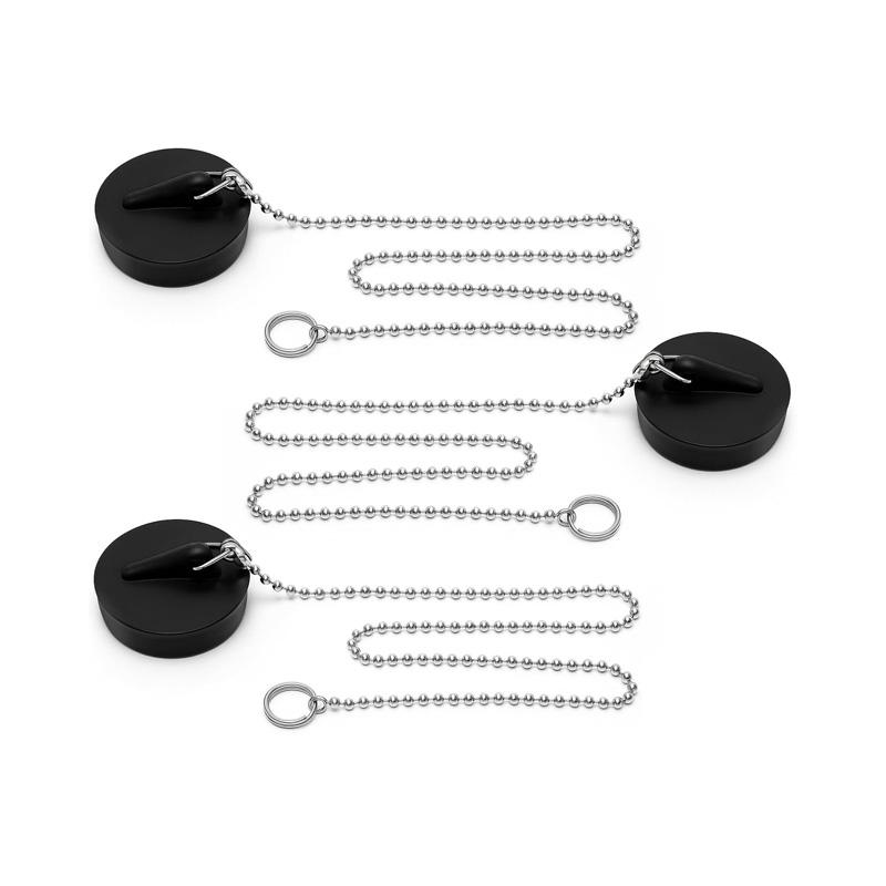 Ablaufstopfen Set mit 40cm Kette Universeller Ablaufstopfen Spülbecken Stopfen Badezimmer Bodenablauf Stopfen Badezimmer Zubehör